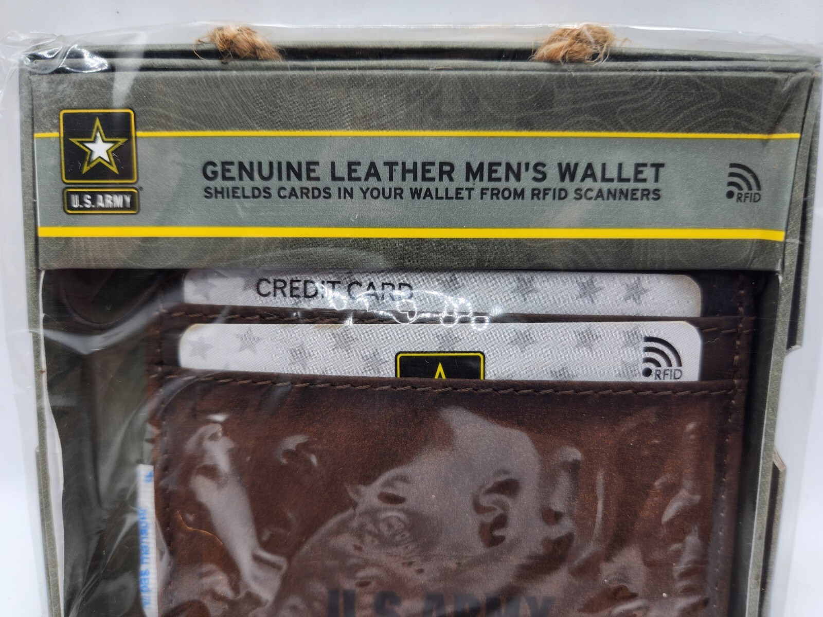 U.S. Armed Forces RFID Men’s Genuine Leather Wallet US Army