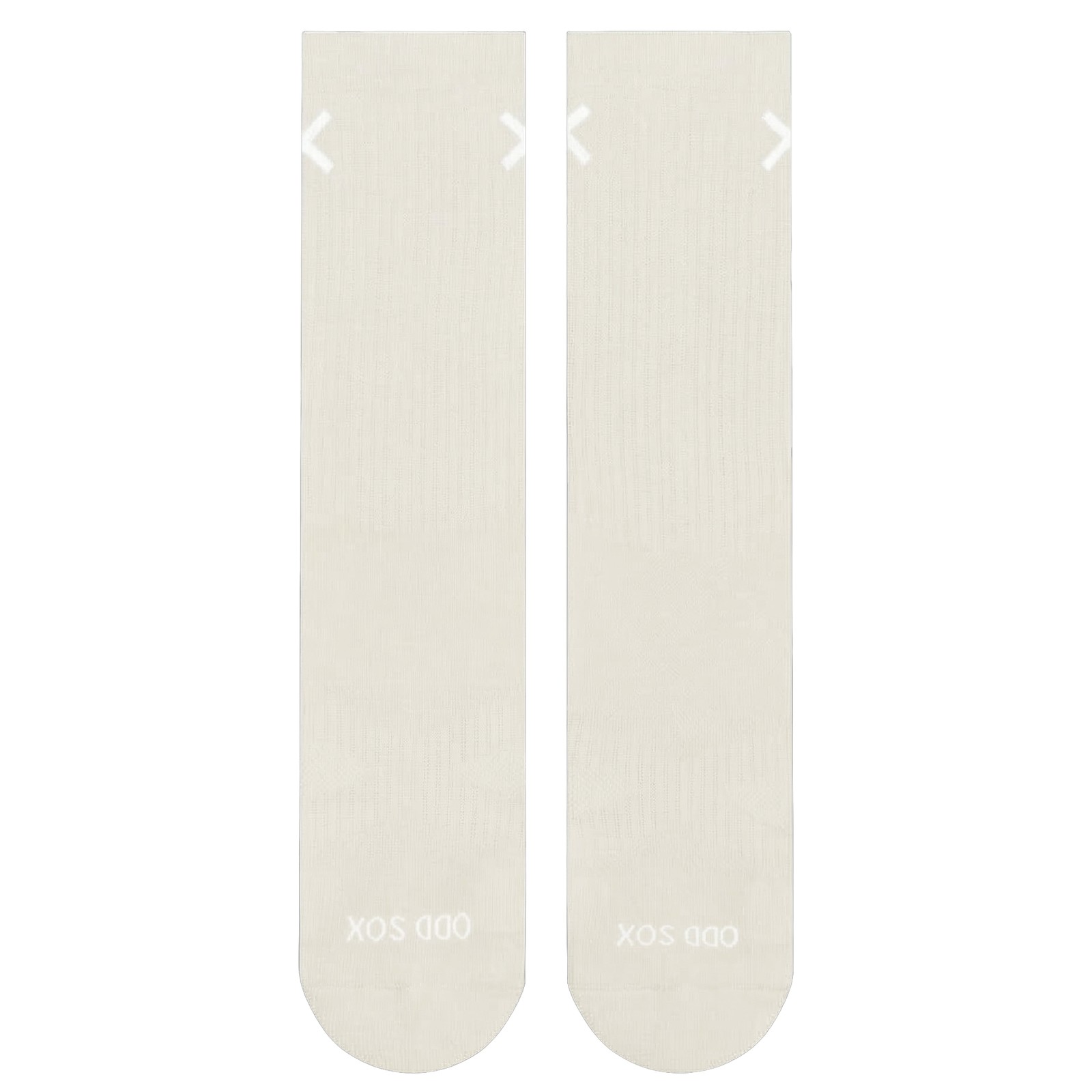 ODD SOX – Basix Tonal Off White Crew Socks – Medium – Athletic Cotton Blend