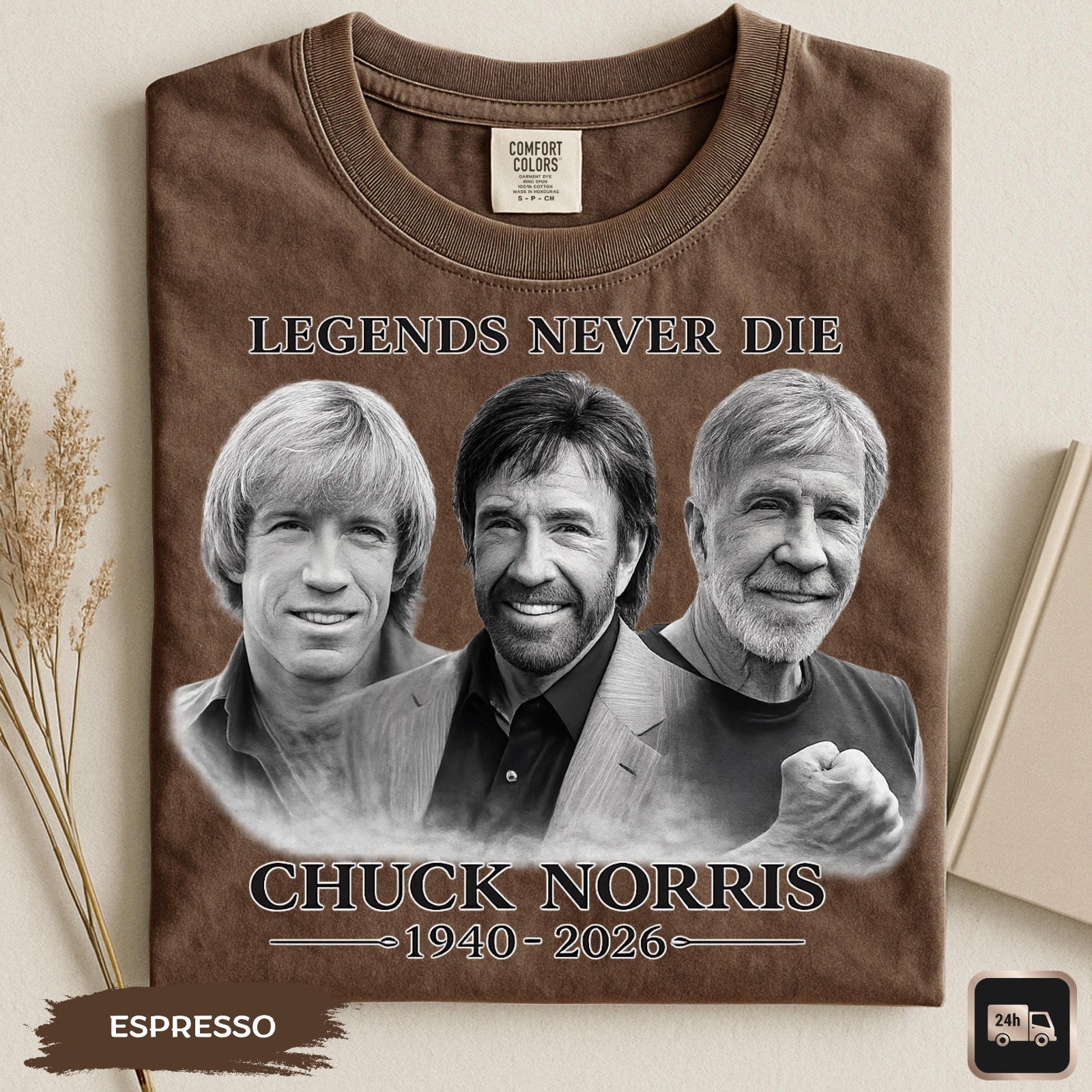 Chuck Norris Legends Never Die Shirt, 1940-2026 RIP Legend Shirt, Gift For Her