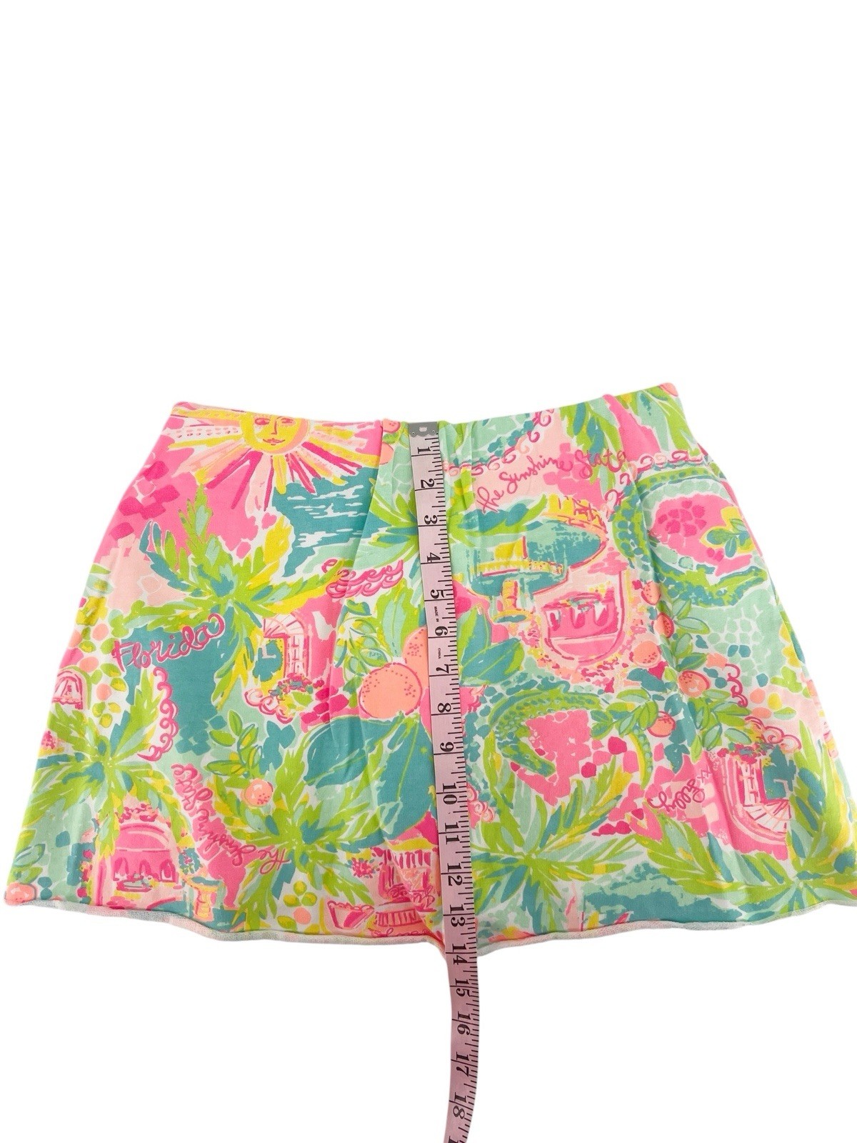 Lilly Pulitzer Women’s Small Madison Skort Sunshine State Mind Florida Pink Blue