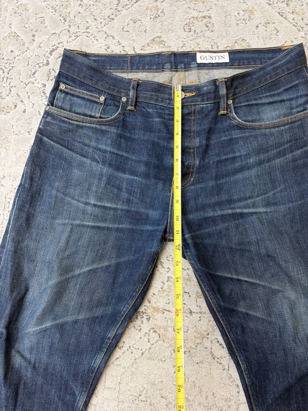 Gustin California Straight Raw Selvedge denim jeans Men’s size 38