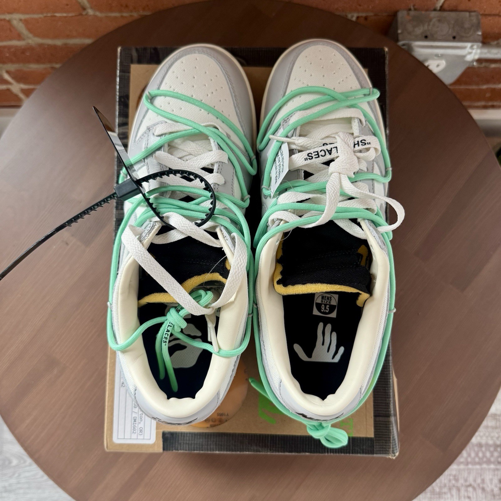 Nike Dunk Low Off-White Lot 16 White Gray Mint Green Men’s Athletic Sneaker 2021