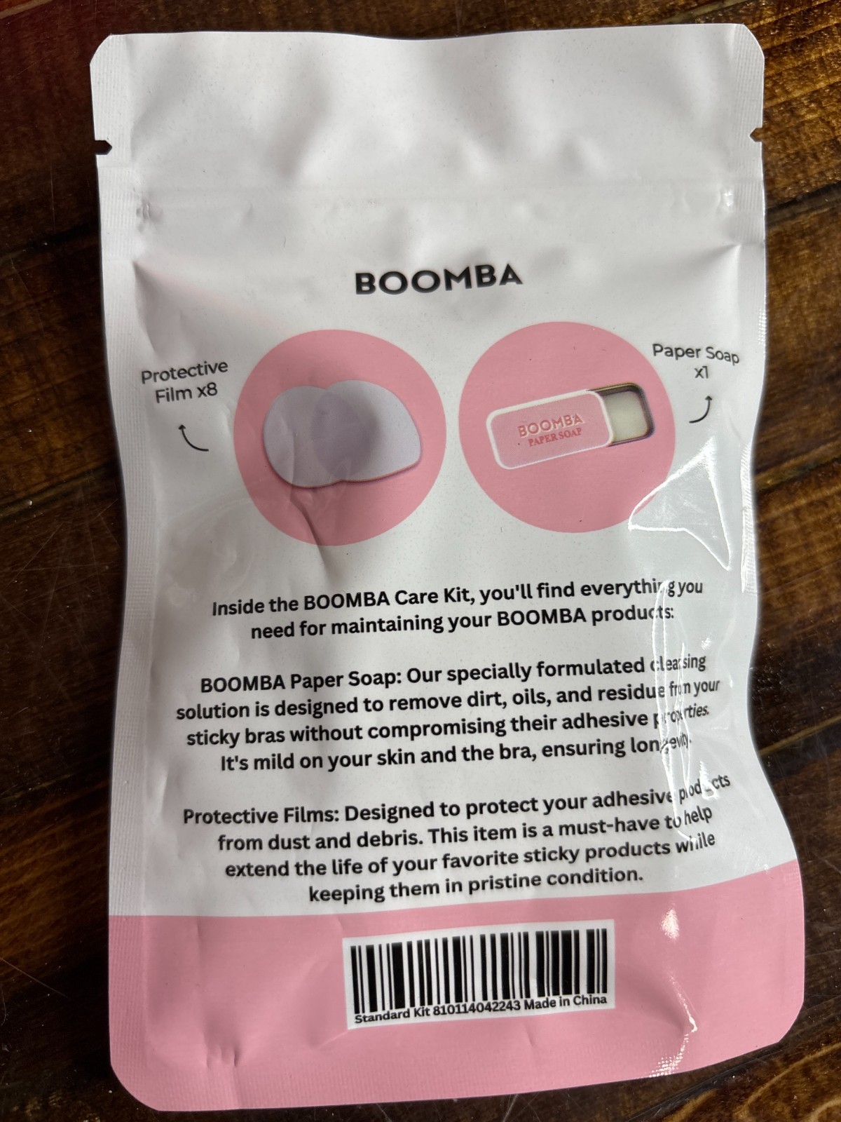 2 packBOOMBA Care Kit Standard for Sticky Bras – New Sealed Protective Film Soap