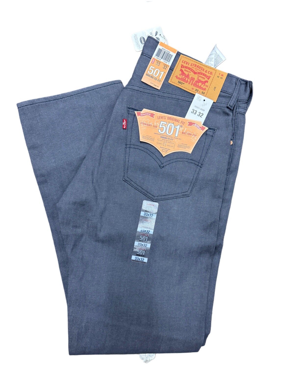 Levi’s Men’s 501 Shrink To Fit Original Fit Gray 005012028
