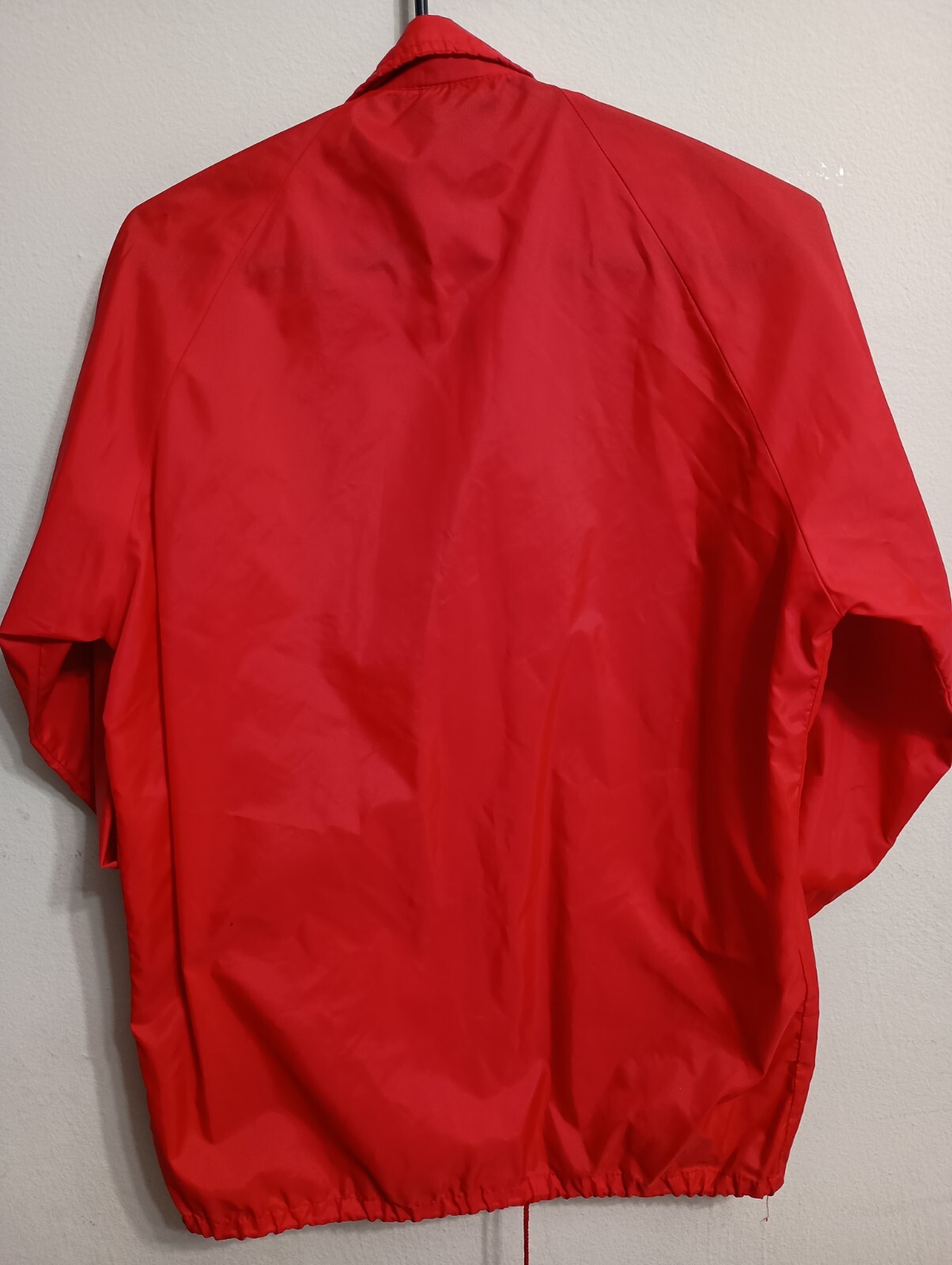 Sports Master Troy Bilt Mens Red Lightweight Snap Up Windbreaker Size Small