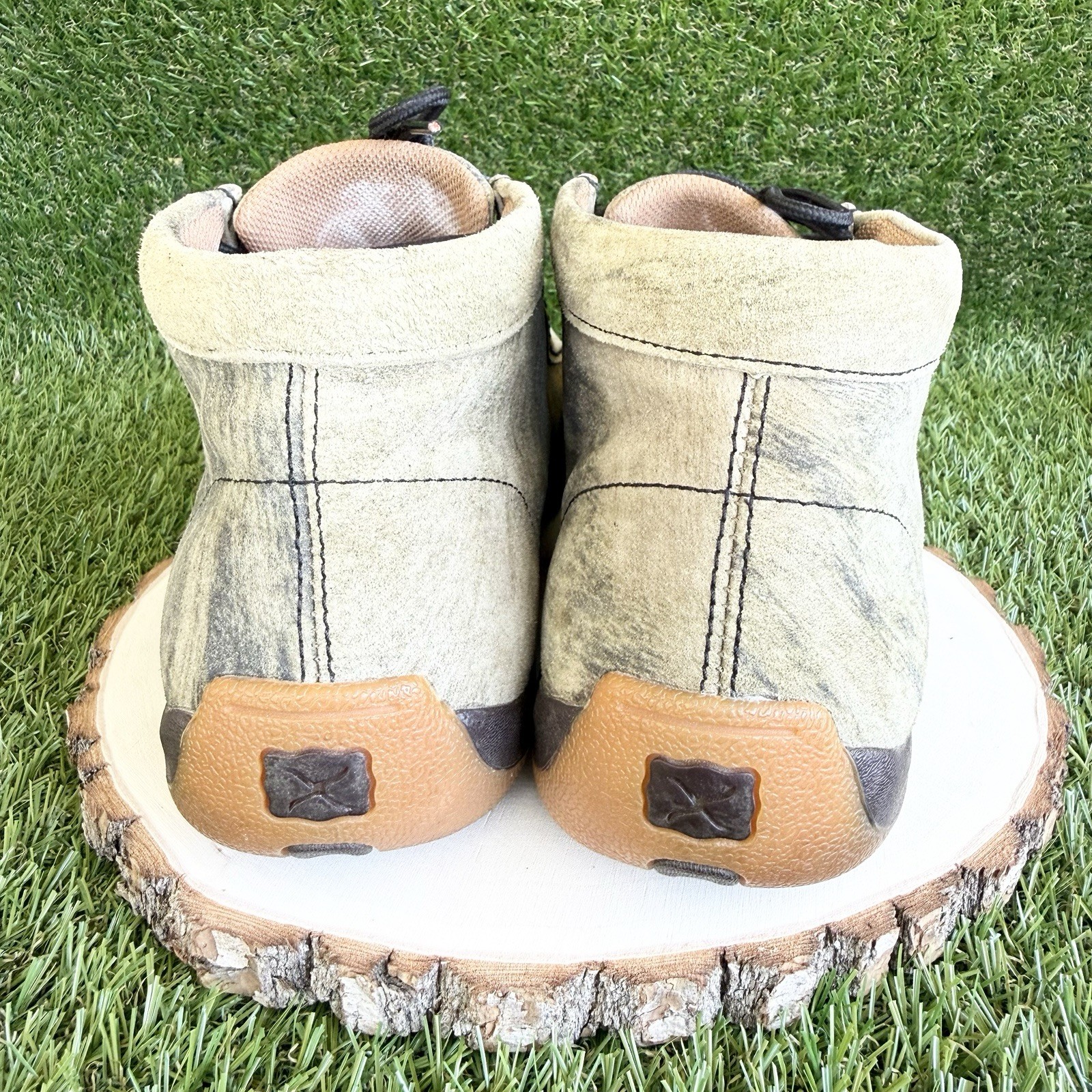 Twisted X Distressed Chukka Boots Mens 9M MDM0032 Brown Hyena Driving Moccasin