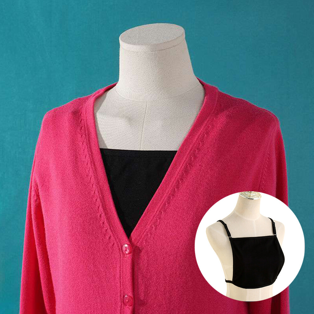 Mock Camisole Wrapped Chest Modesty Panel Vest Cleavage Cover Camisole Thin ~