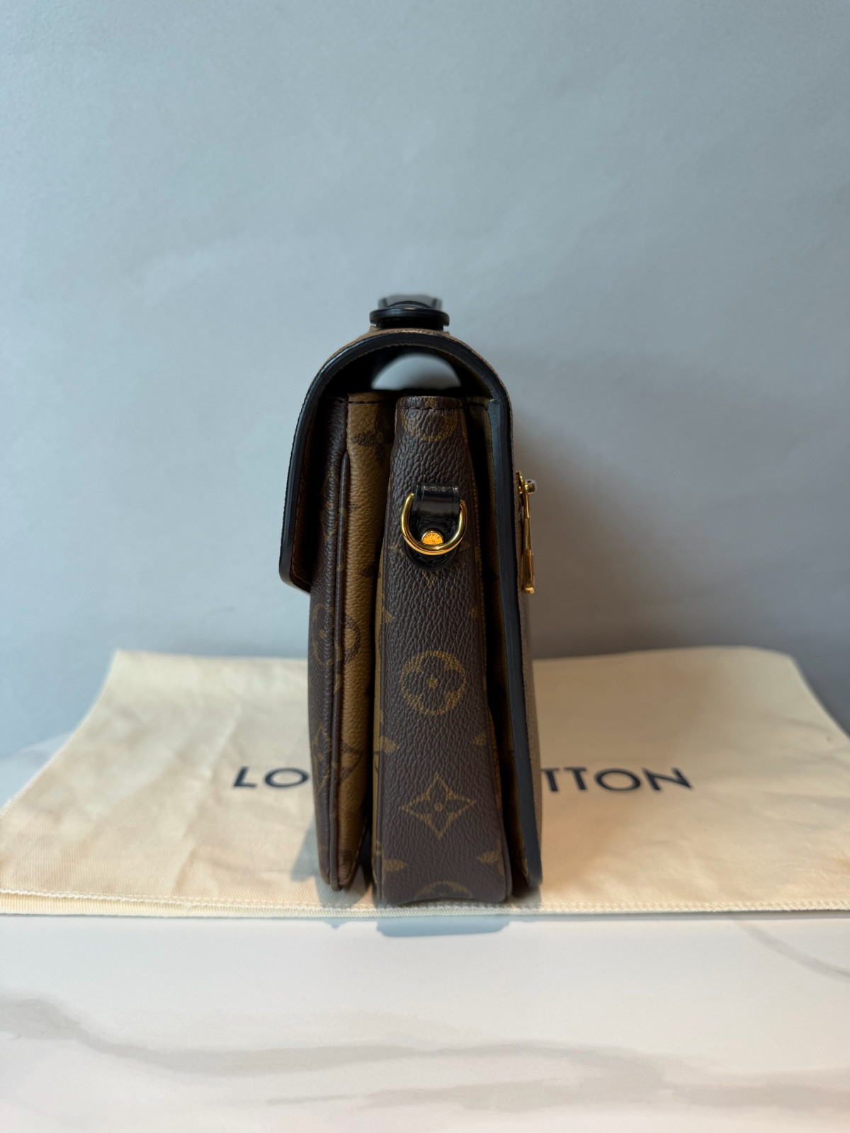 Authentic Louis Vuitton Pochette Metis Coated Canvas Crossbody Caramel eBay AG
