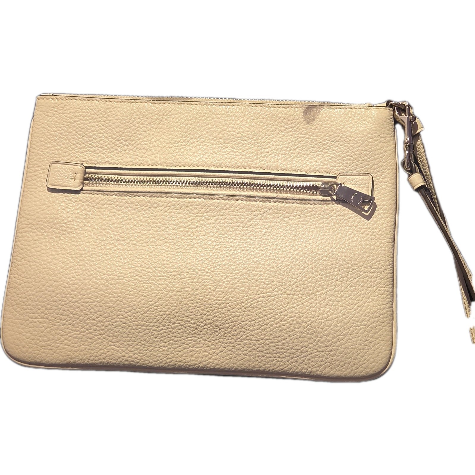 Coach x Star Wars Beige Logo Wristlet Zip Pouch Limited Edition Pockets