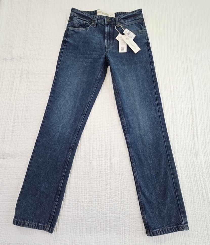 Free Planet Jeans Men’s 30X32 Stretch Straight Leg Medium Wash Blue Denim NWT