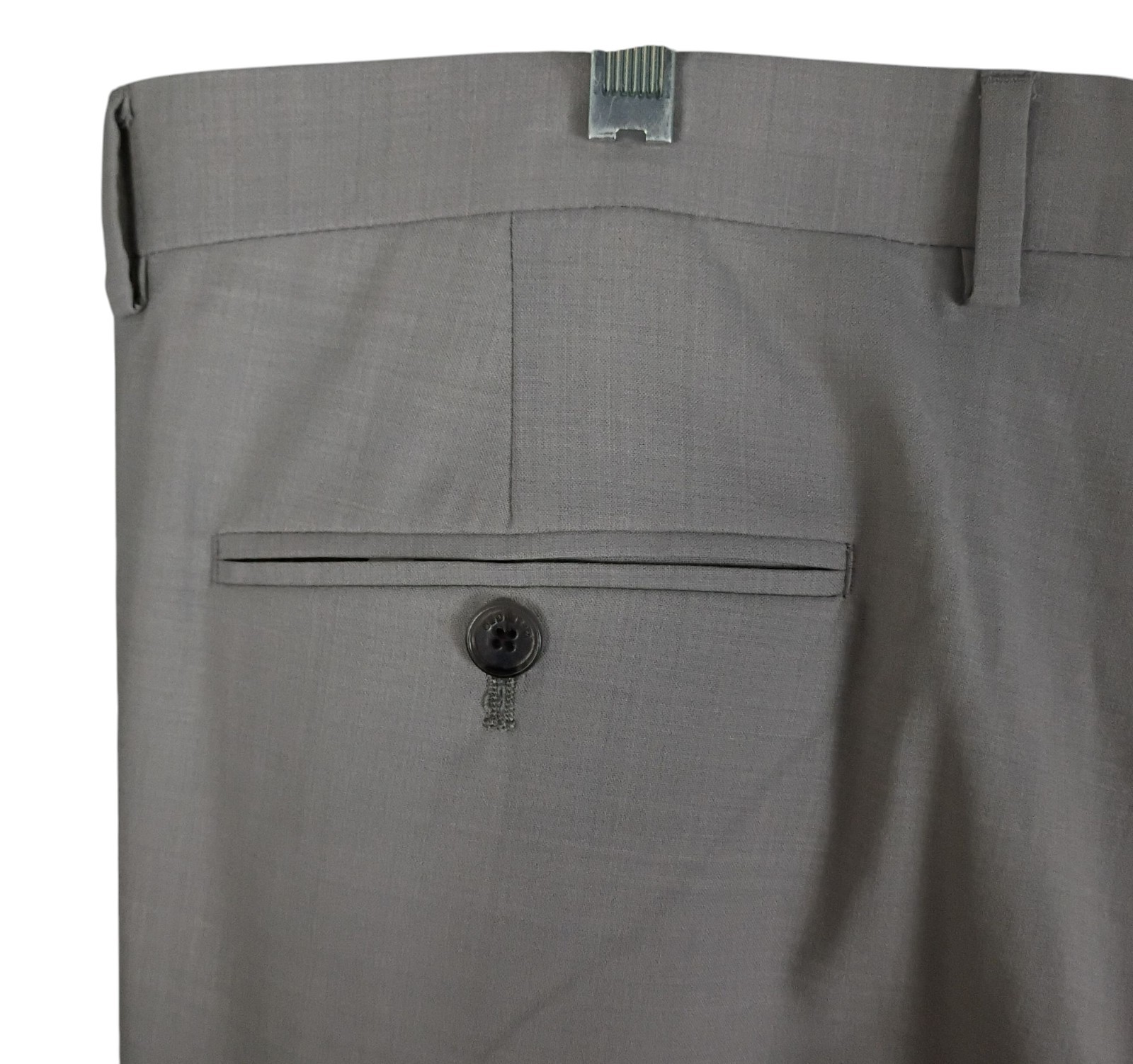 NEW Tommy Hilfiger Two Piece Light Gray Worsted Wool Suit 46XS Short Unhemmed