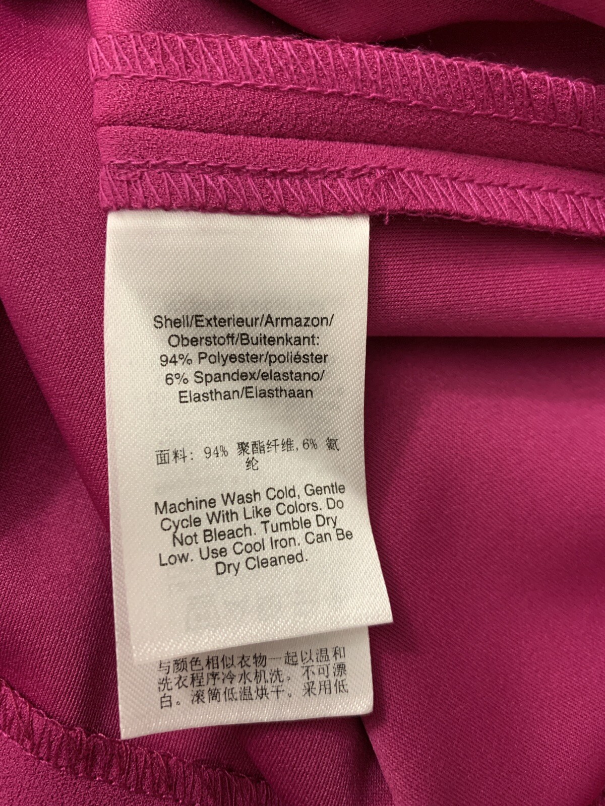 Donna Karan Dress Size 4 Pink Cap Sleeve Off Set V-neck Fun Summer NEW