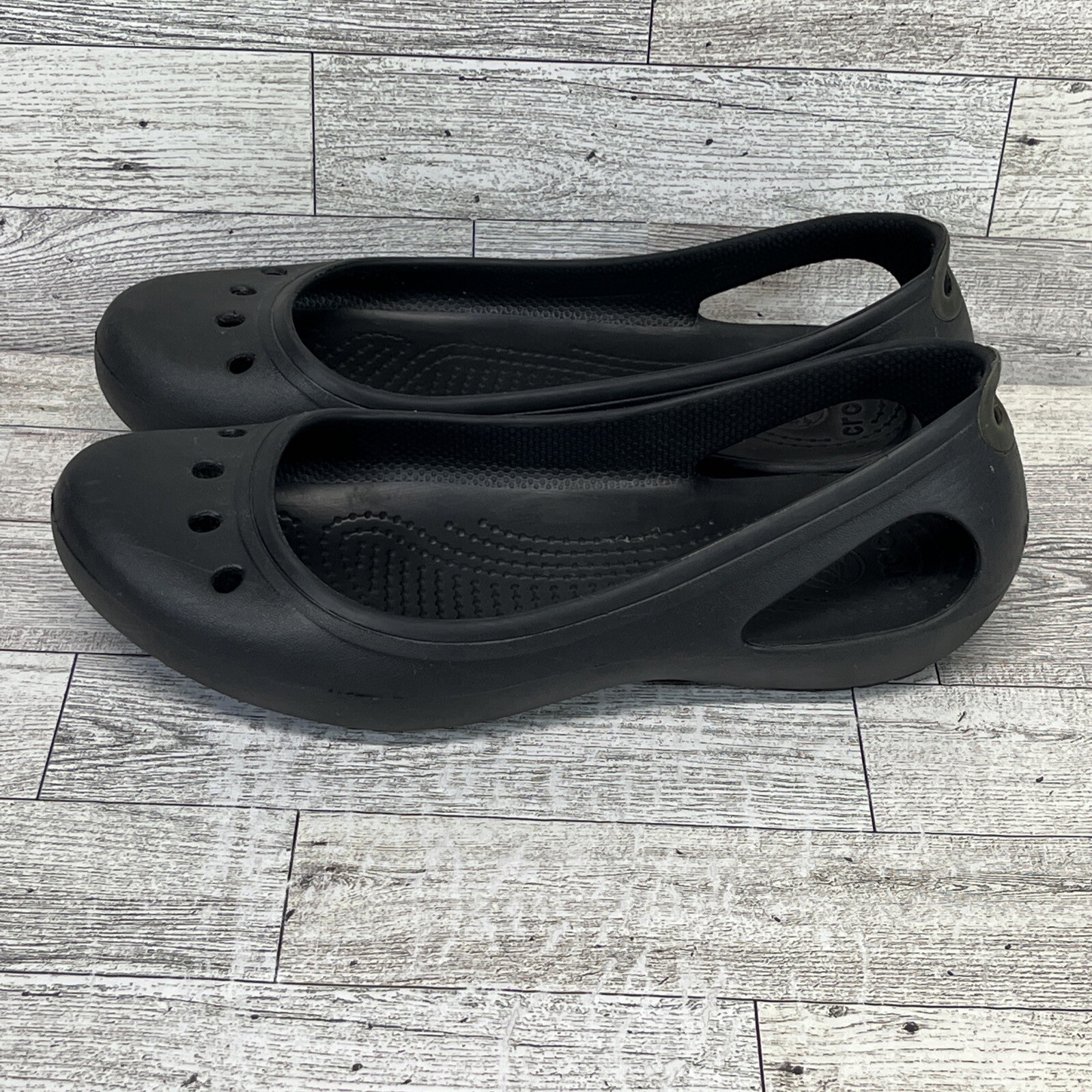 CROCS Kadee Black Ballet Comfort Shoes 11215 Black Women Size 7