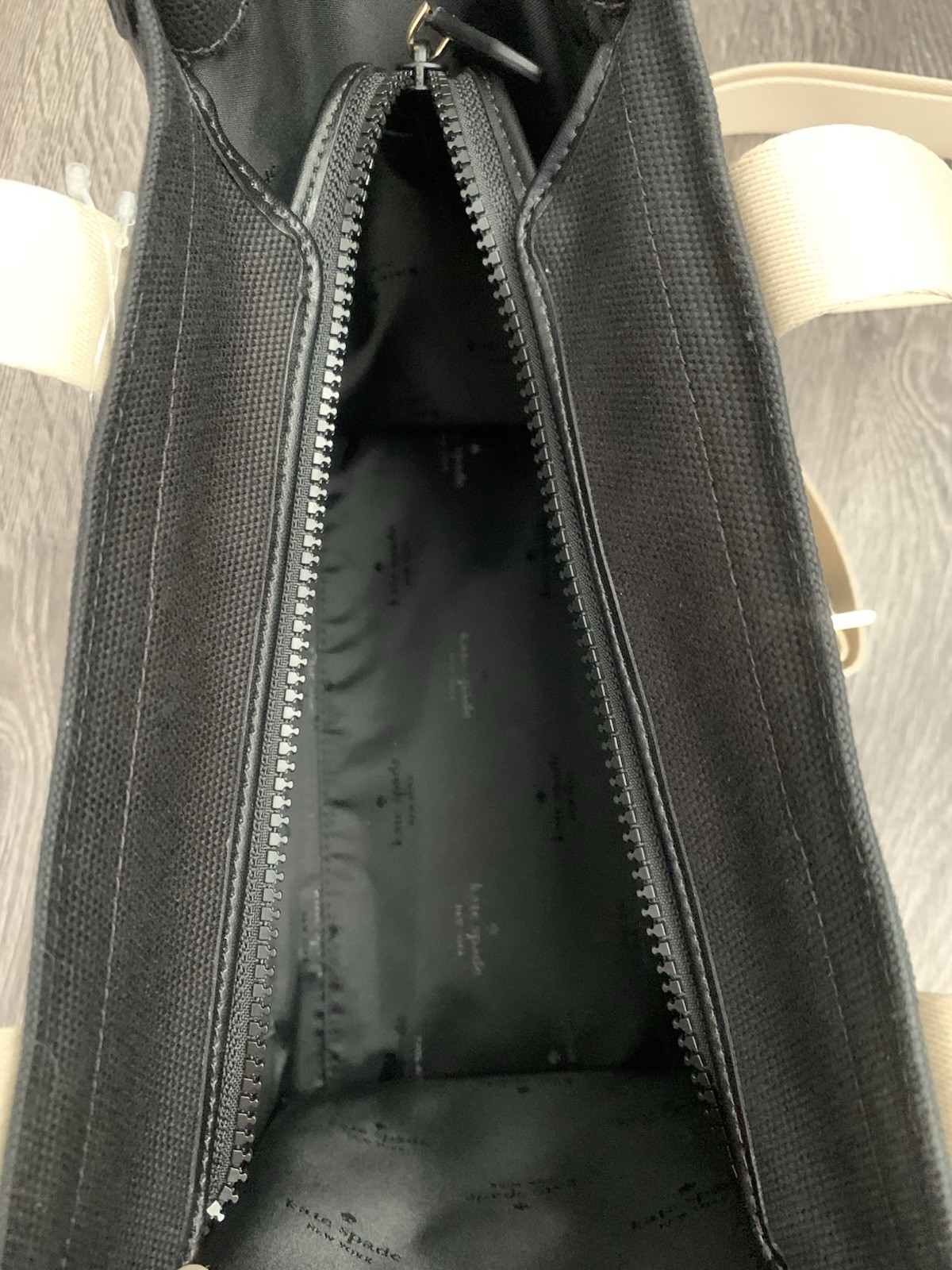 Kate Spade New York Kip Small Canvas Tote Shoulder Bag Black NWT