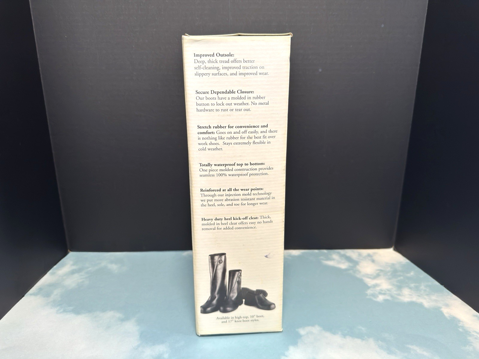 Tingley Black 10” Work Boots Rubber Overshoes Adult Large (9.5-11) VTG New