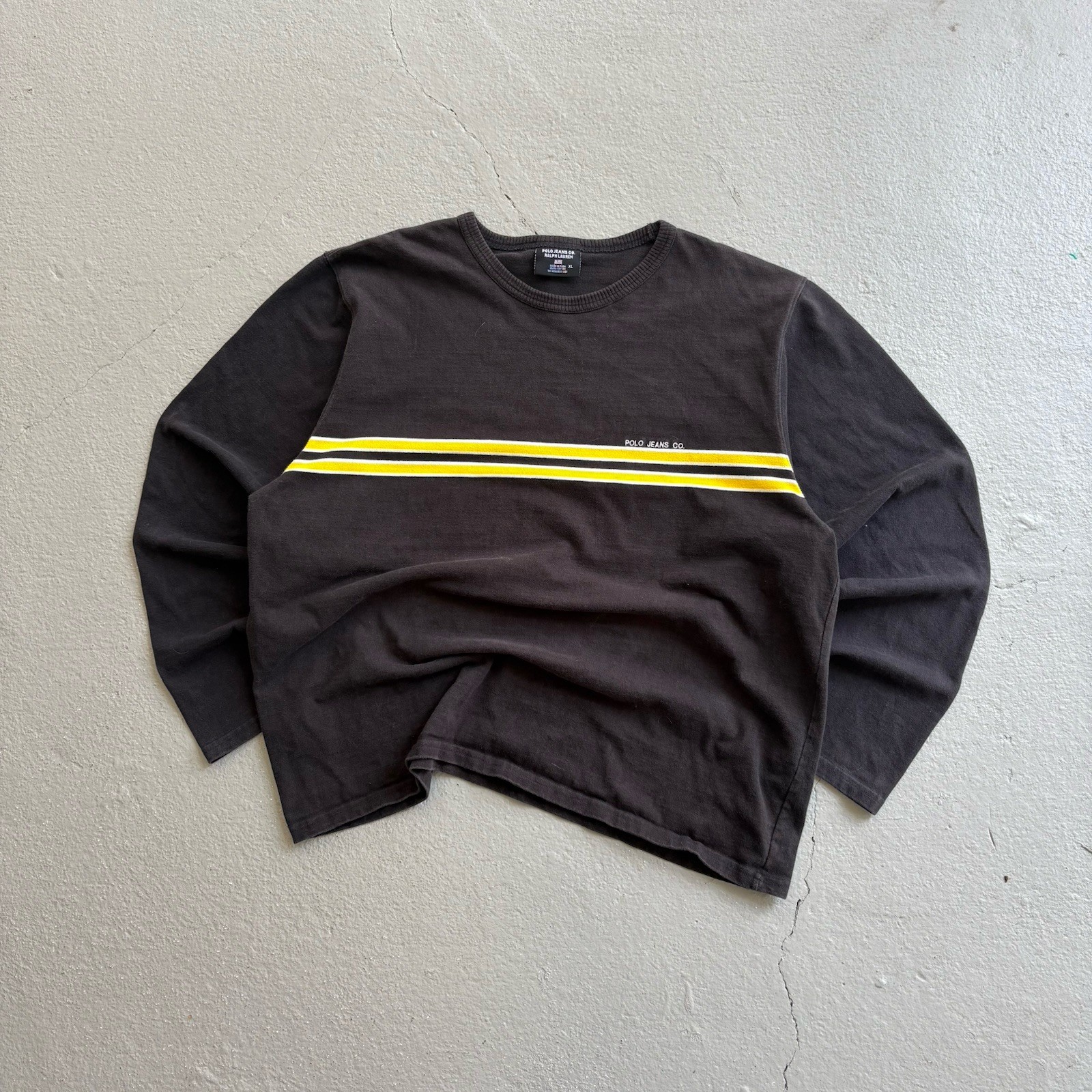 Polo Jeans Co. Ralph Lauren Striped Crewneck Knit Pullover Sweater – Men’s XL