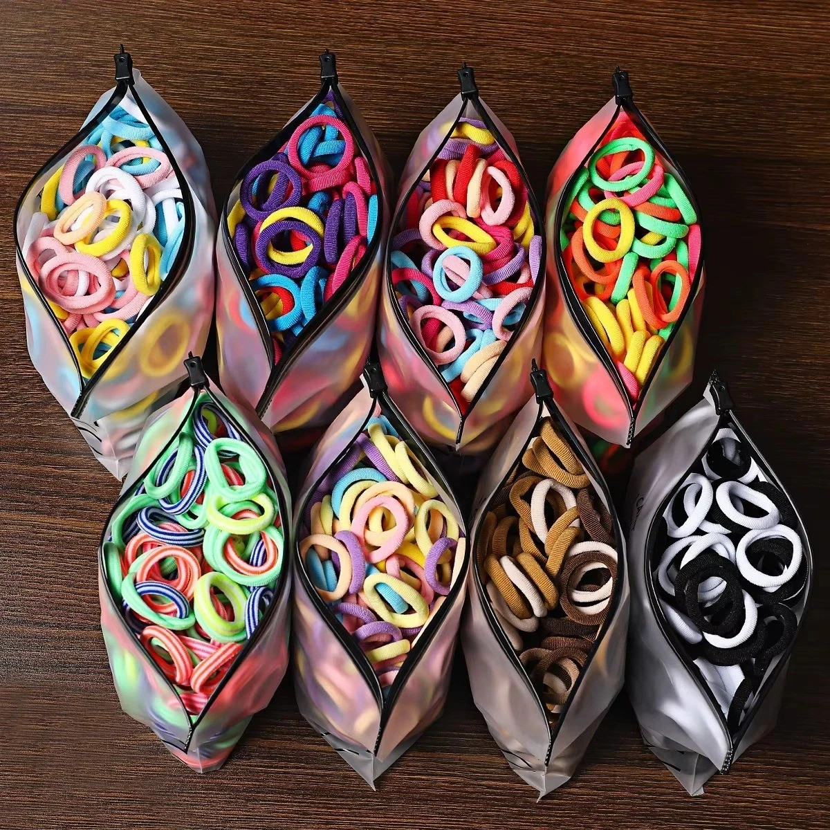 50/100 pcs Small Hair Ties – Durable Leather Scrunchies High Elasticity – NEW