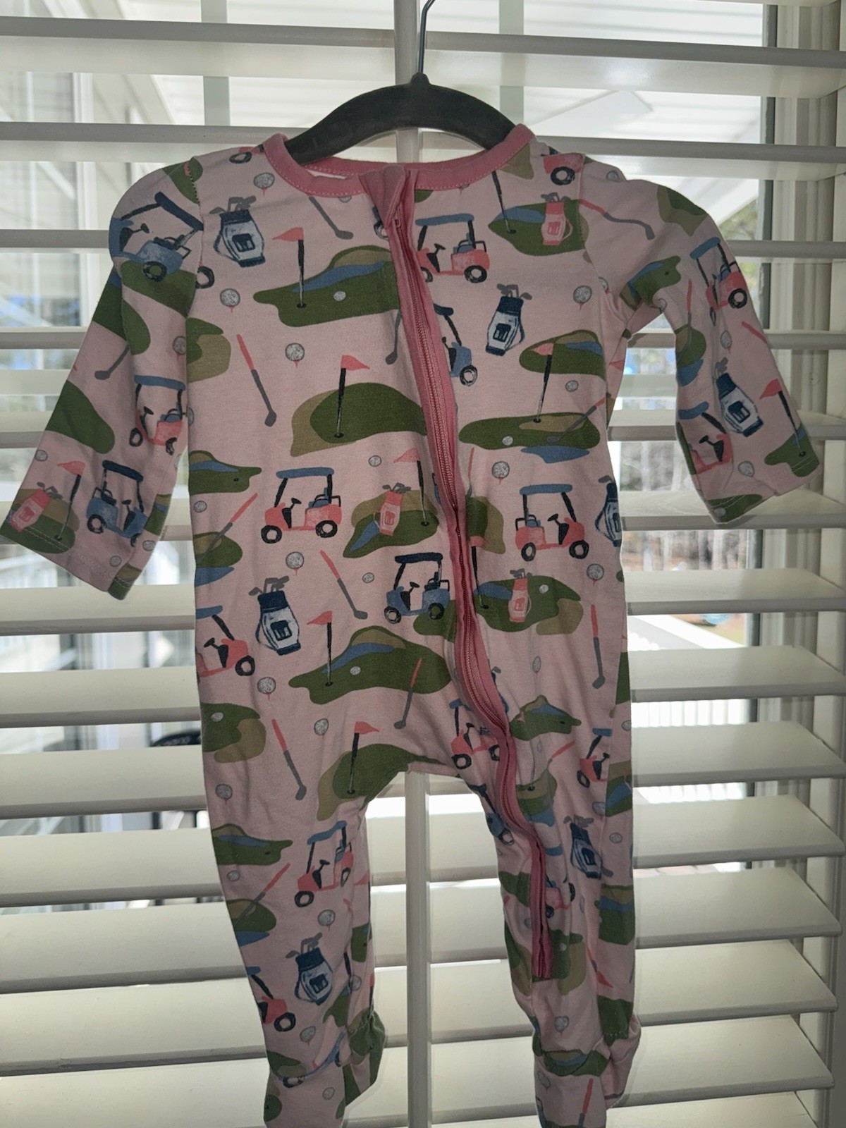 Mud Pie Girls Golf Footed Sleeper Pink Green Any Season