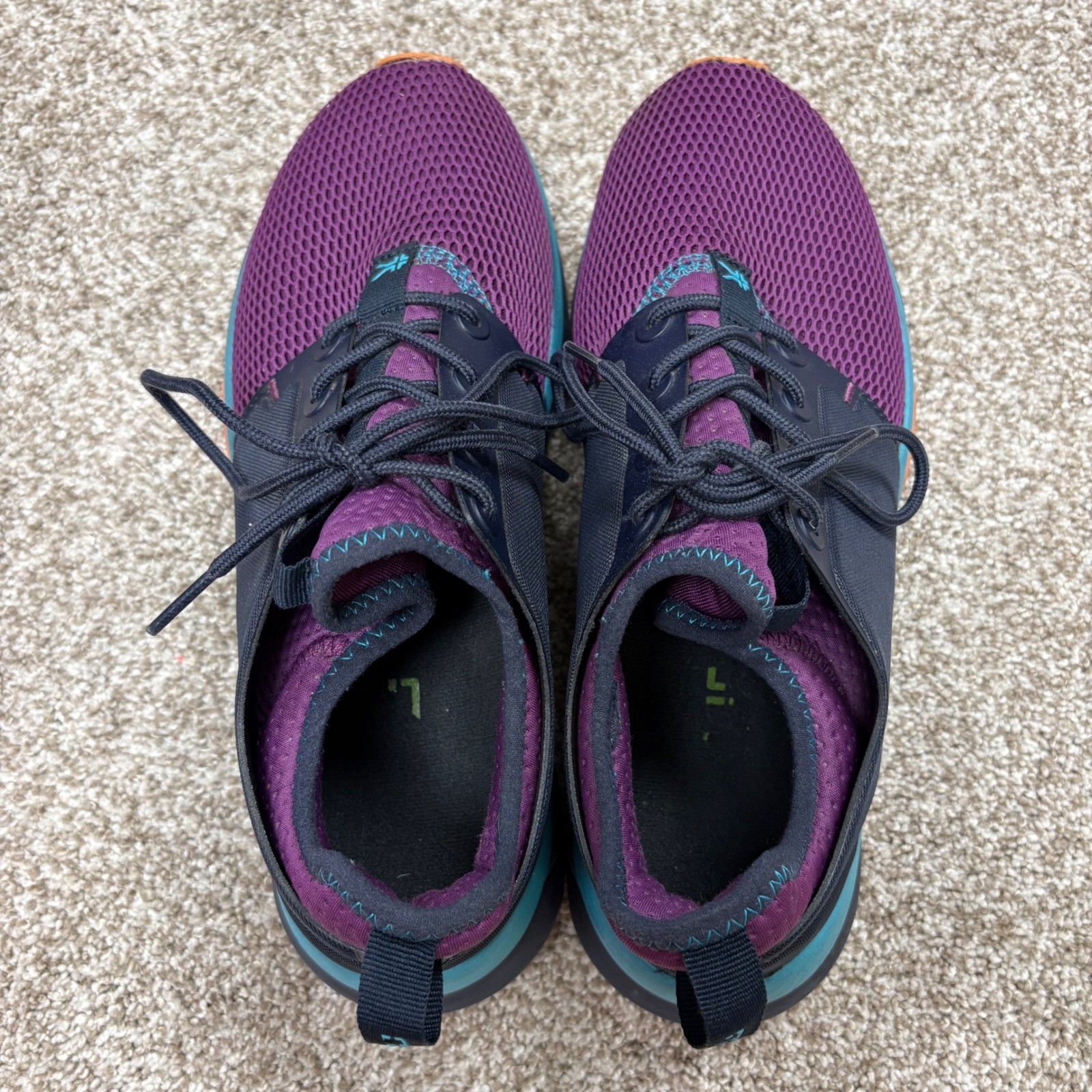 KURU Atom Womens 8.5 Electric Grape Midnight Blue Orthotic Running Shoes Sneaker