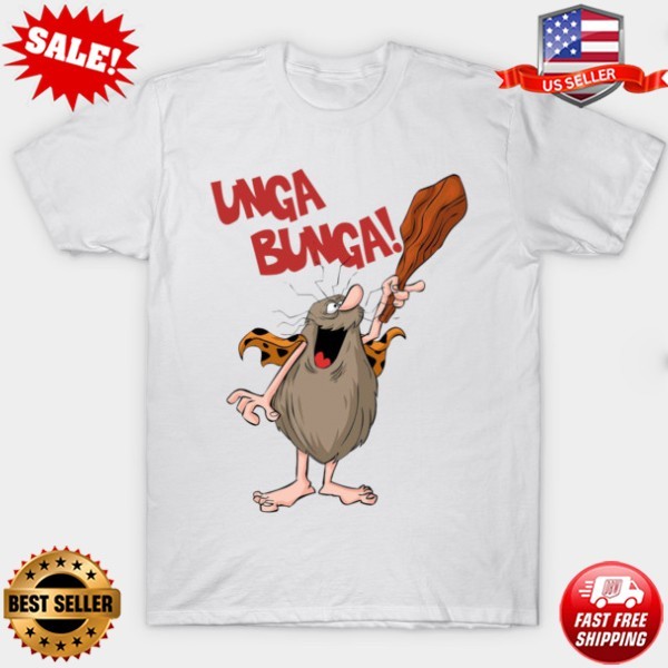 UNGA BUNGA – Captain Caveman Cartoon T-Shirt Full Sizes S to 5XL
