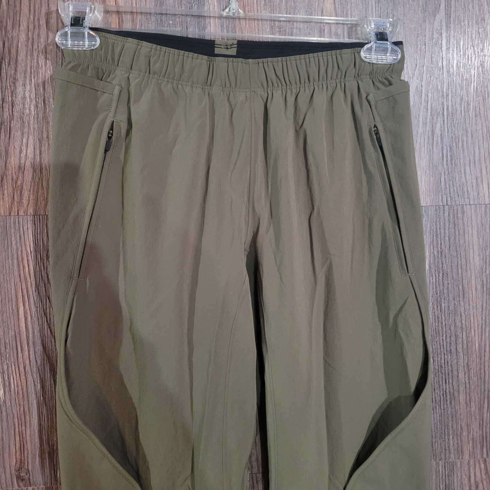 Paskho Utility Hiking Pant Size M x 32 Olive Green Pockets Travel Eco-Friendly