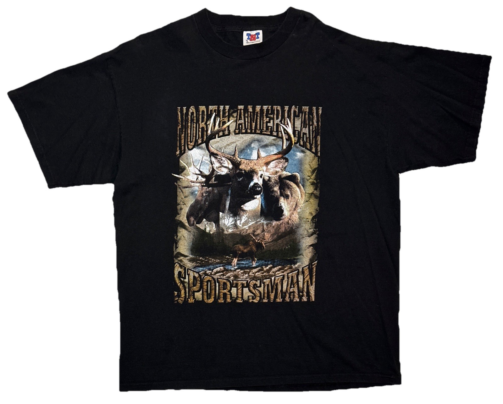 VTG North American Sportsman Shirt 2XL Outdoor Nature Wildlife Elk Buck Hunting