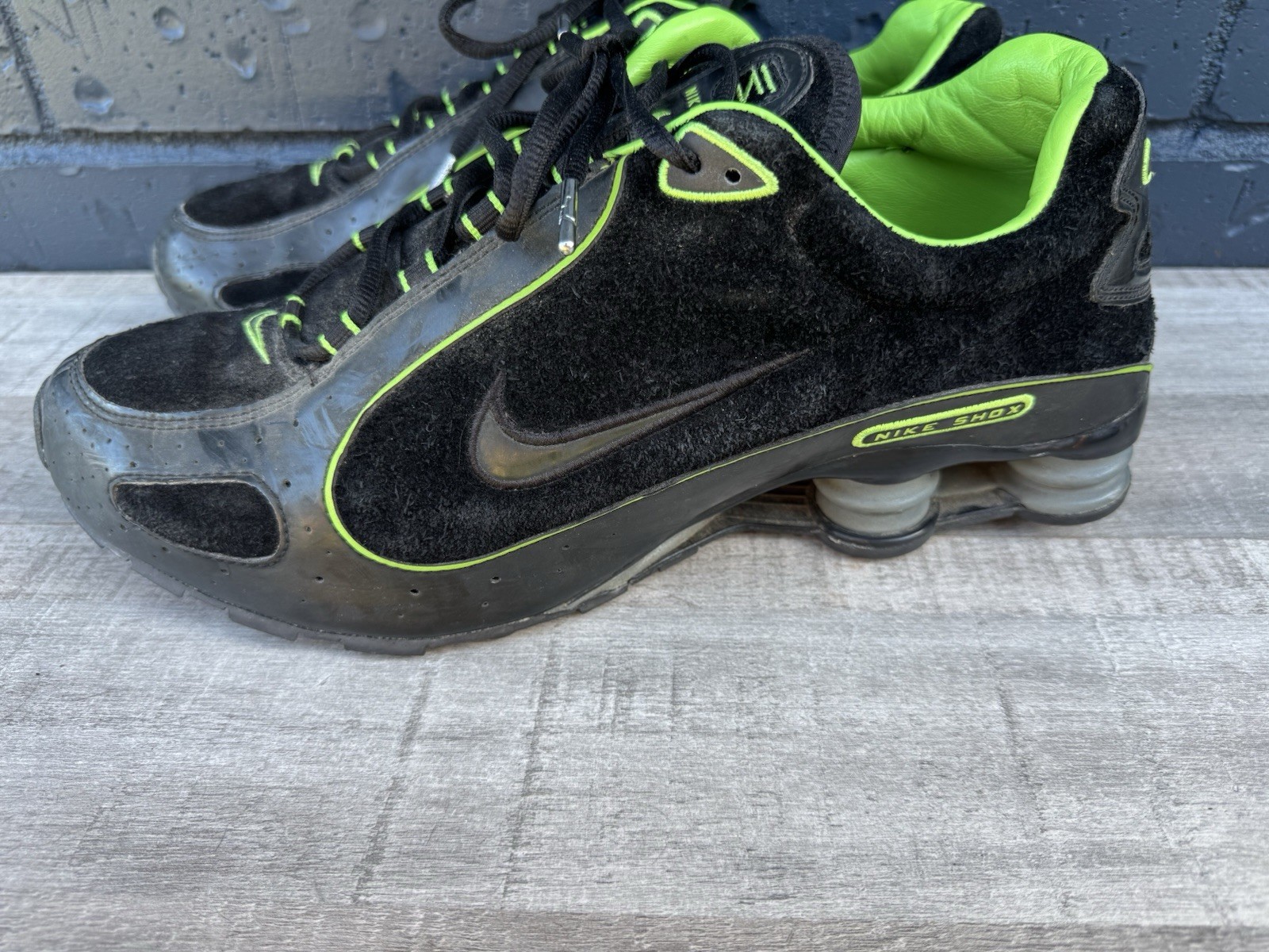 Nike Shox Monster Black Green Sneakers Athletic Shoes Men Size 14 Vintage Rare