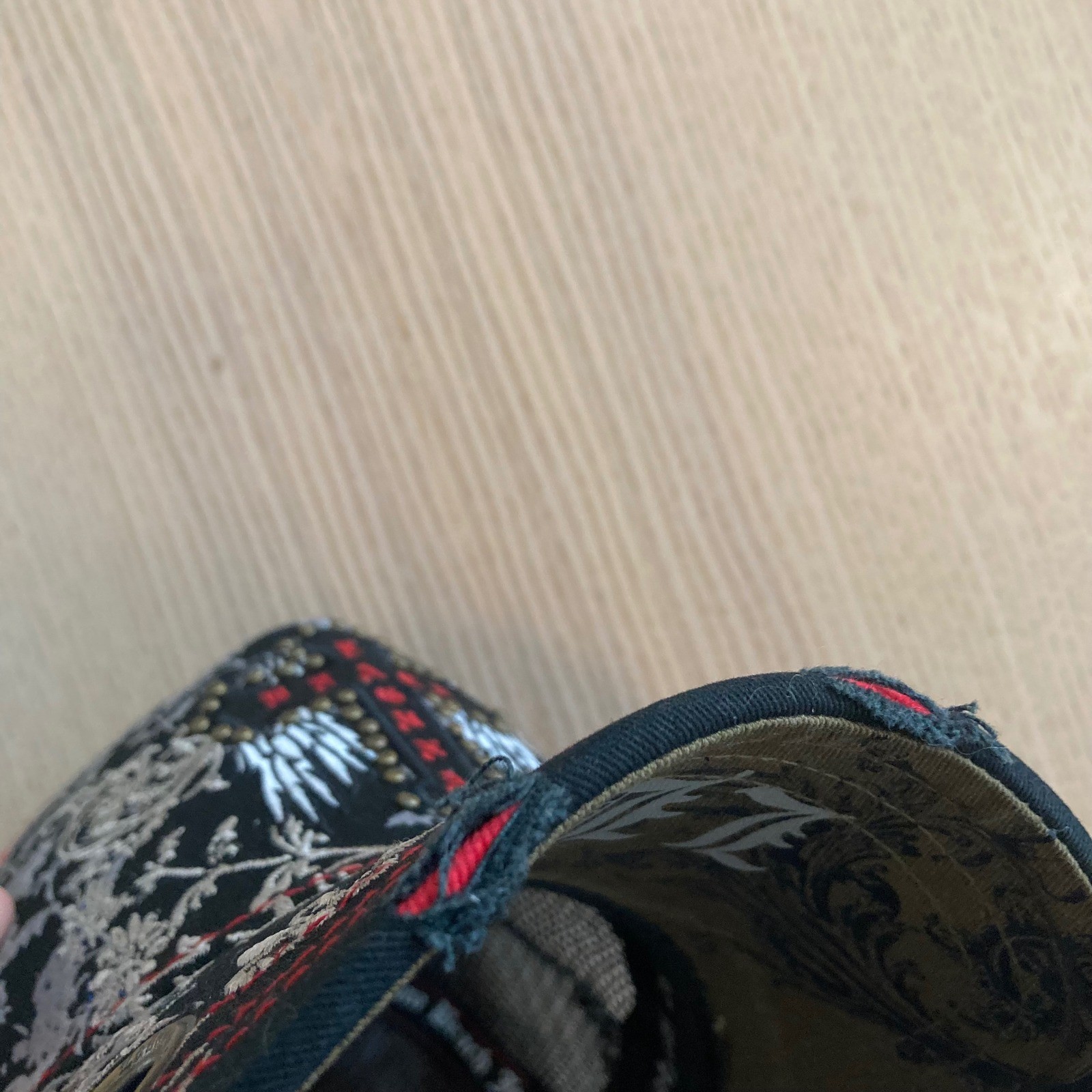 Laguna Beach Jean Co Hat Mens OS Cross Y2K Grunge Gothic Embroidered Distressed