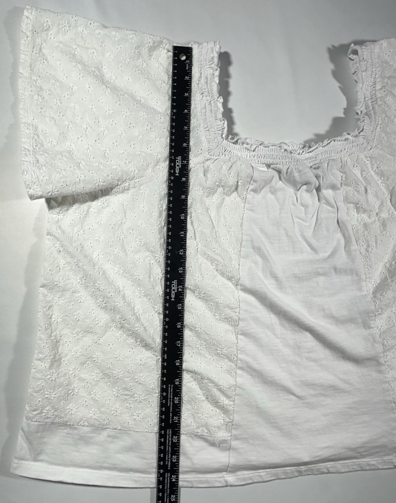 Lane Bryant Relaxed White Eyelet top Size 26/28