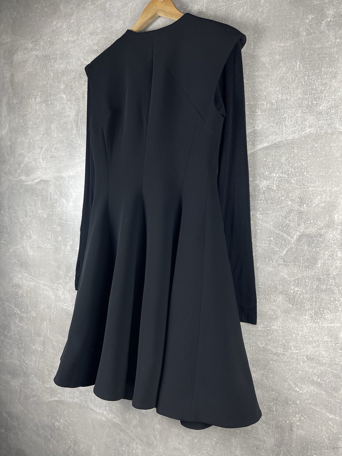 Gareth Pugh FW14 Archives Avant Grde Sculptural Zip Front Black Dress IT 44 ( L)