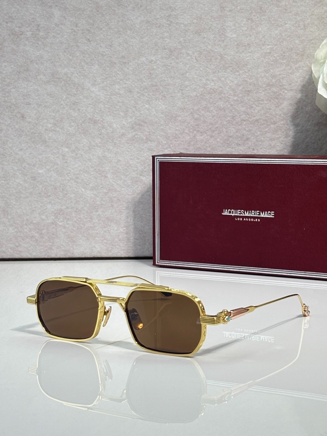 Jacques Marie Mage DEAVER Rectangular Sunglasses 54-19-146