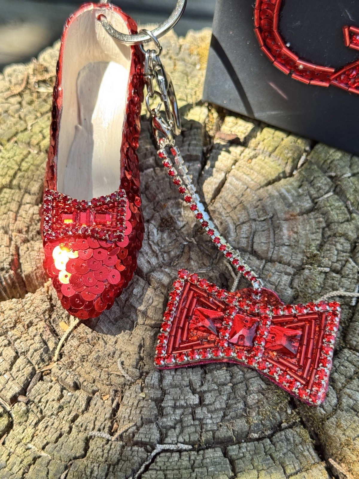 Dorothys Ruby Slippers Handmade Bag Charm Keychains The Wizard Of Oz