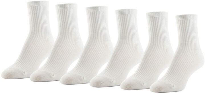 GOLD TOE Womens 6 pack Hailey Ribbed Quarter Socks Size 9-11 fits shoe sizes 6-9
