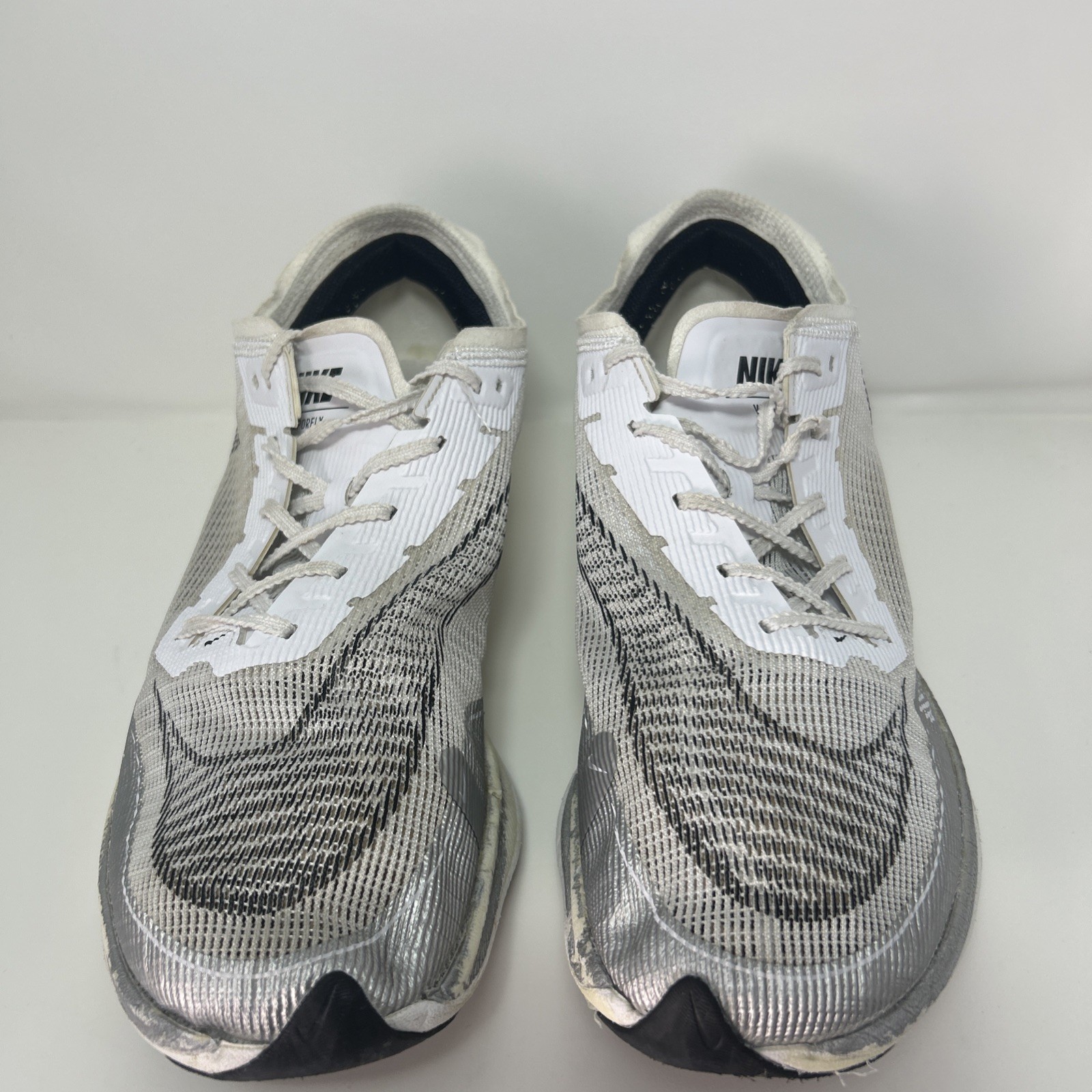 Nike ZoomX Vaporfly NEXT% Running Shoes Mens Size 11 White Racing CU4111-100