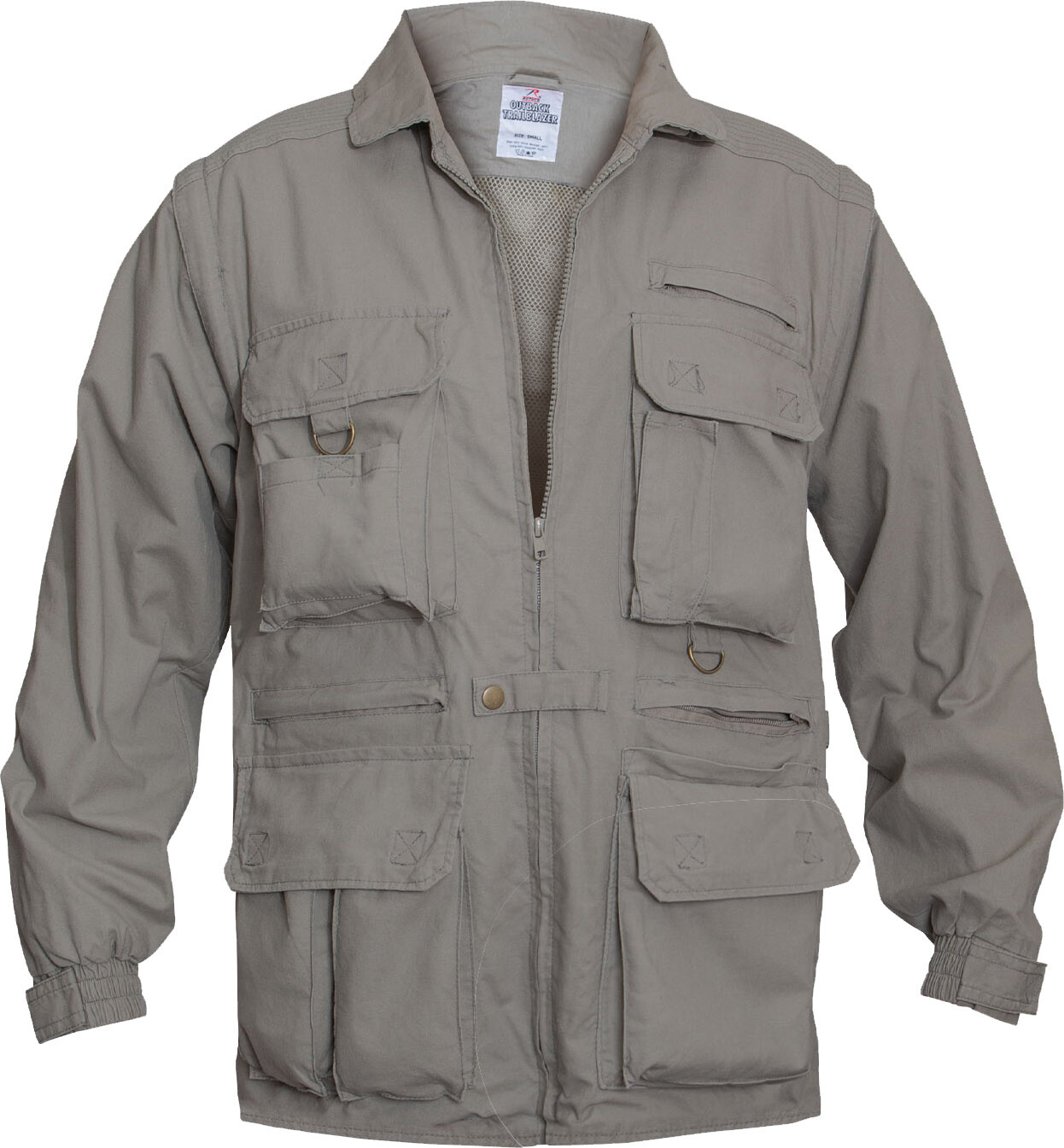 Convertible Safari Trailblazer Tactical Vest Jacket with Removable Sleeves Khaki