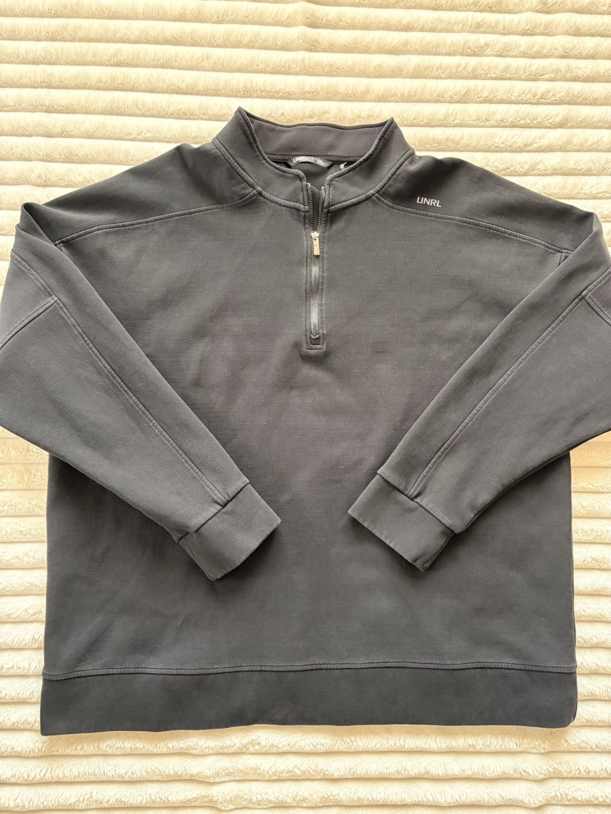 UNRL Outbound Quarter Zip 1/4 Pullover Mens 2XL Black Stretch Golf Athletic READ