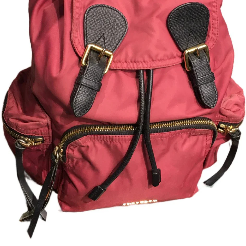 Burberry Backpack Red Nylon Calfskin (mg061126a1r)