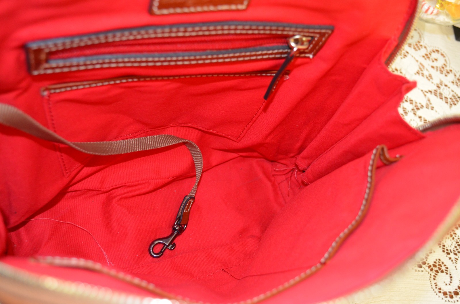 Dooney & Bourke Pebble Medium Zip Pod Backpack – Natural Leather