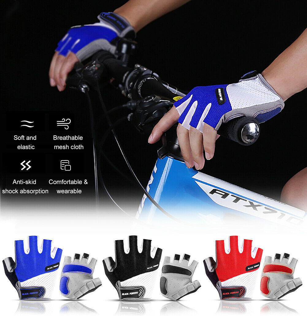 Mountain Bike Cycling Gloves Half Finger Gel Pad Anti Slip Shock Absorbing Glove