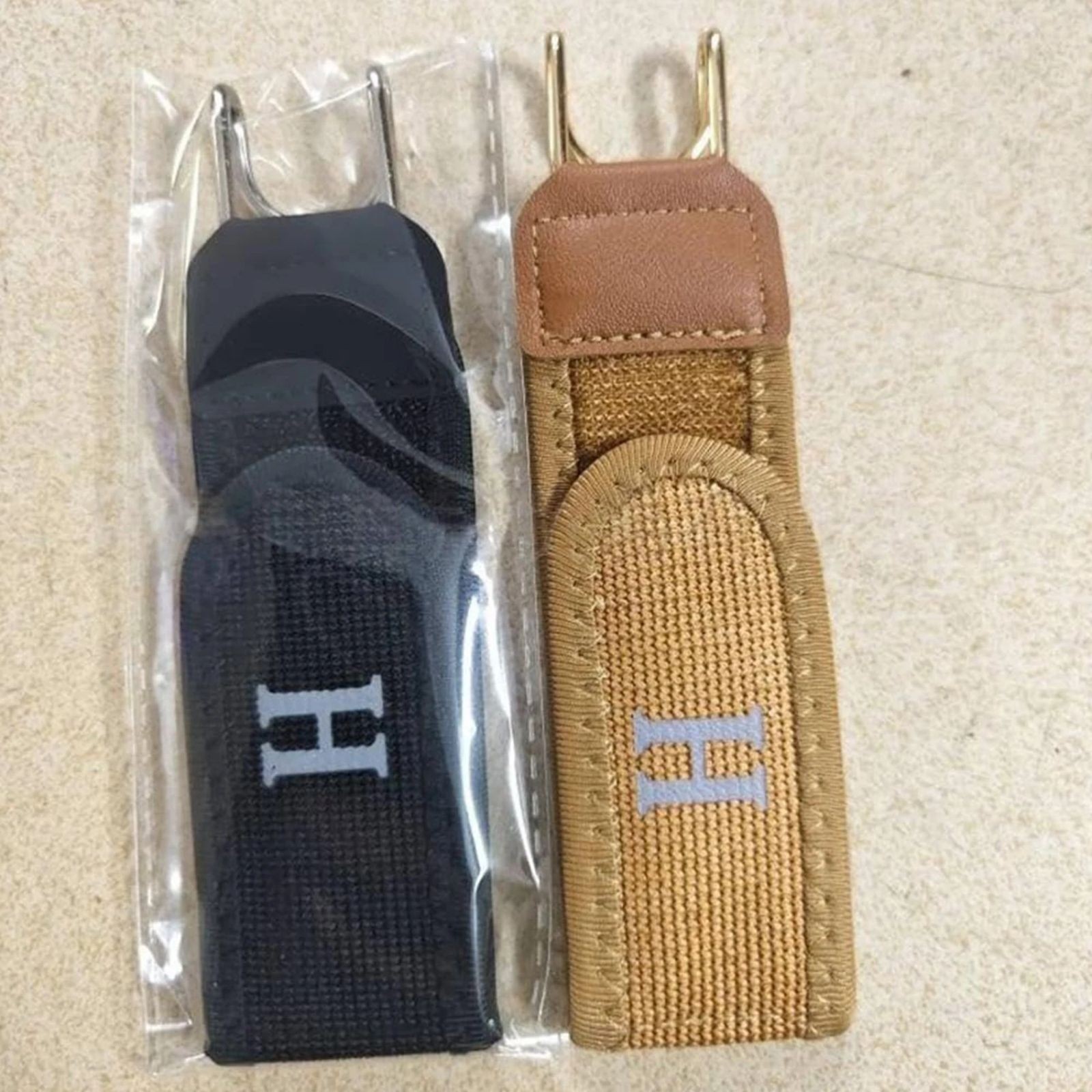 2PCS Tactical Metal Hook Elastic Belt Buckle-Less Invisible Waist Belt Closure