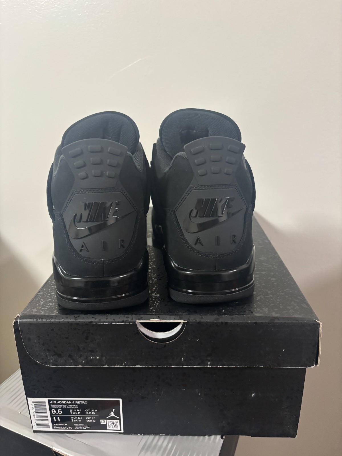 Air Jordan 4 “Black Cat” FV5029-010 Size 9 and 9.5 Brand New With Box