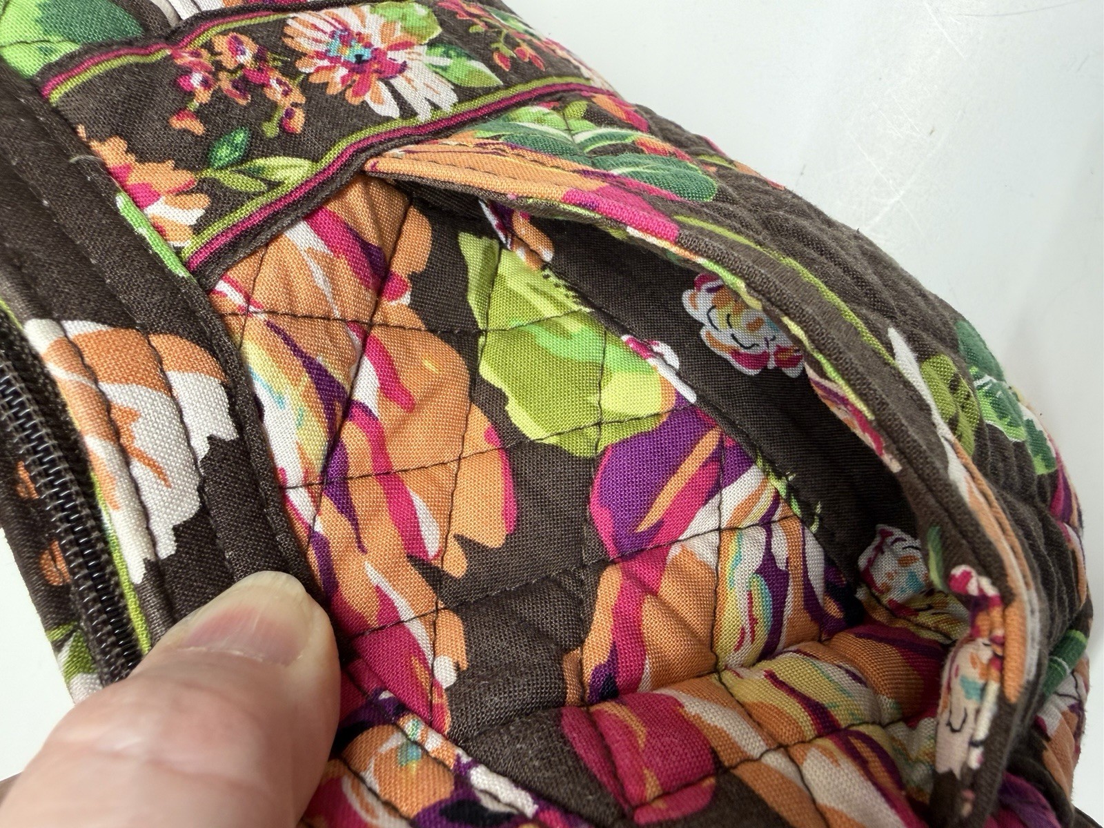 Vera Bradley English Rose Cassidy Quilted Purse Hand Bag Floral VGUC