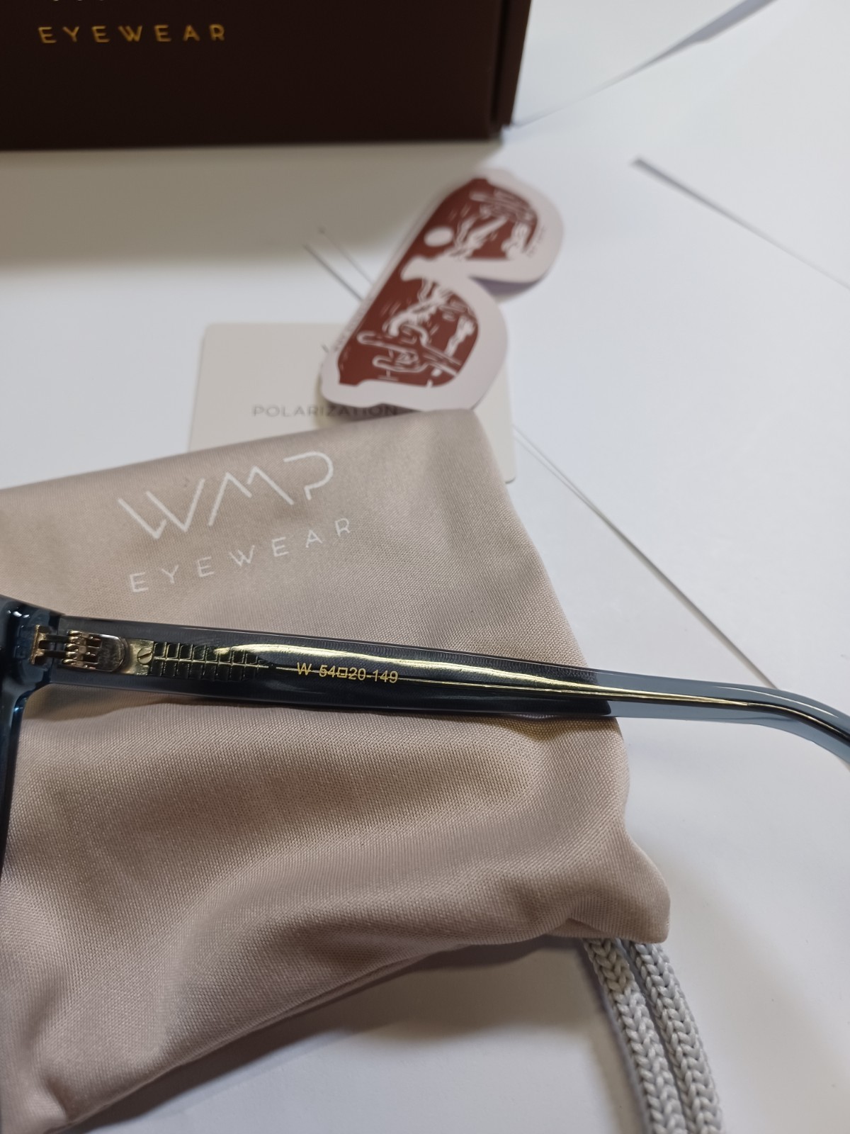 WMP Denver 54-20-149 Crystal Indigo Blue / Dark Brown Lens Sunglasses