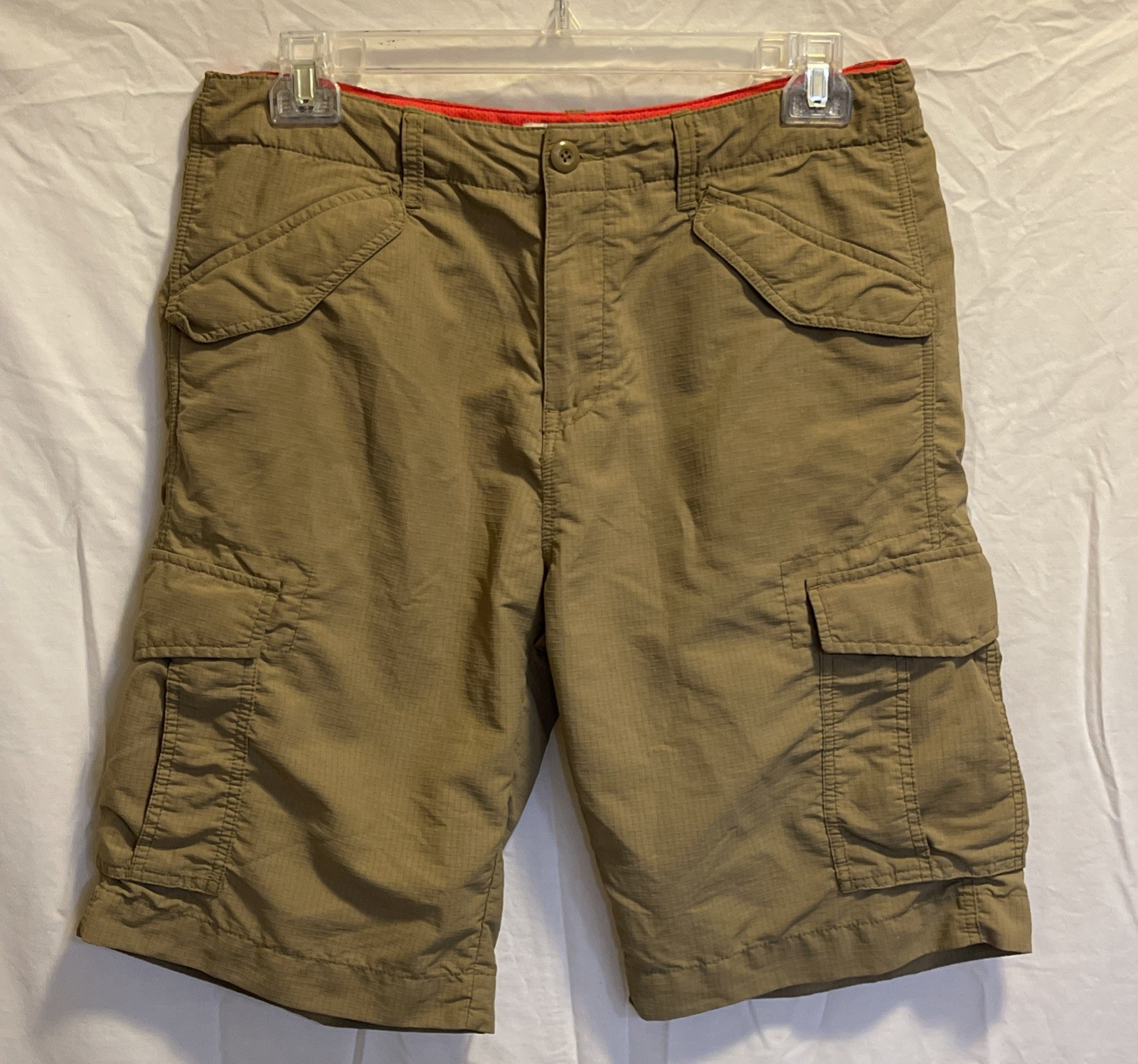 Old Navy Mens Brown Nylon Polyester Cargo Hiking Activewear Shorts Size 34
