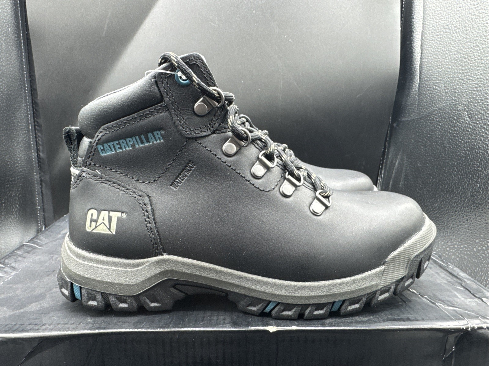 PICK SIZE – Caterpillar Womens Mae Black Steel Toe Waterproof 6″ Work Boot