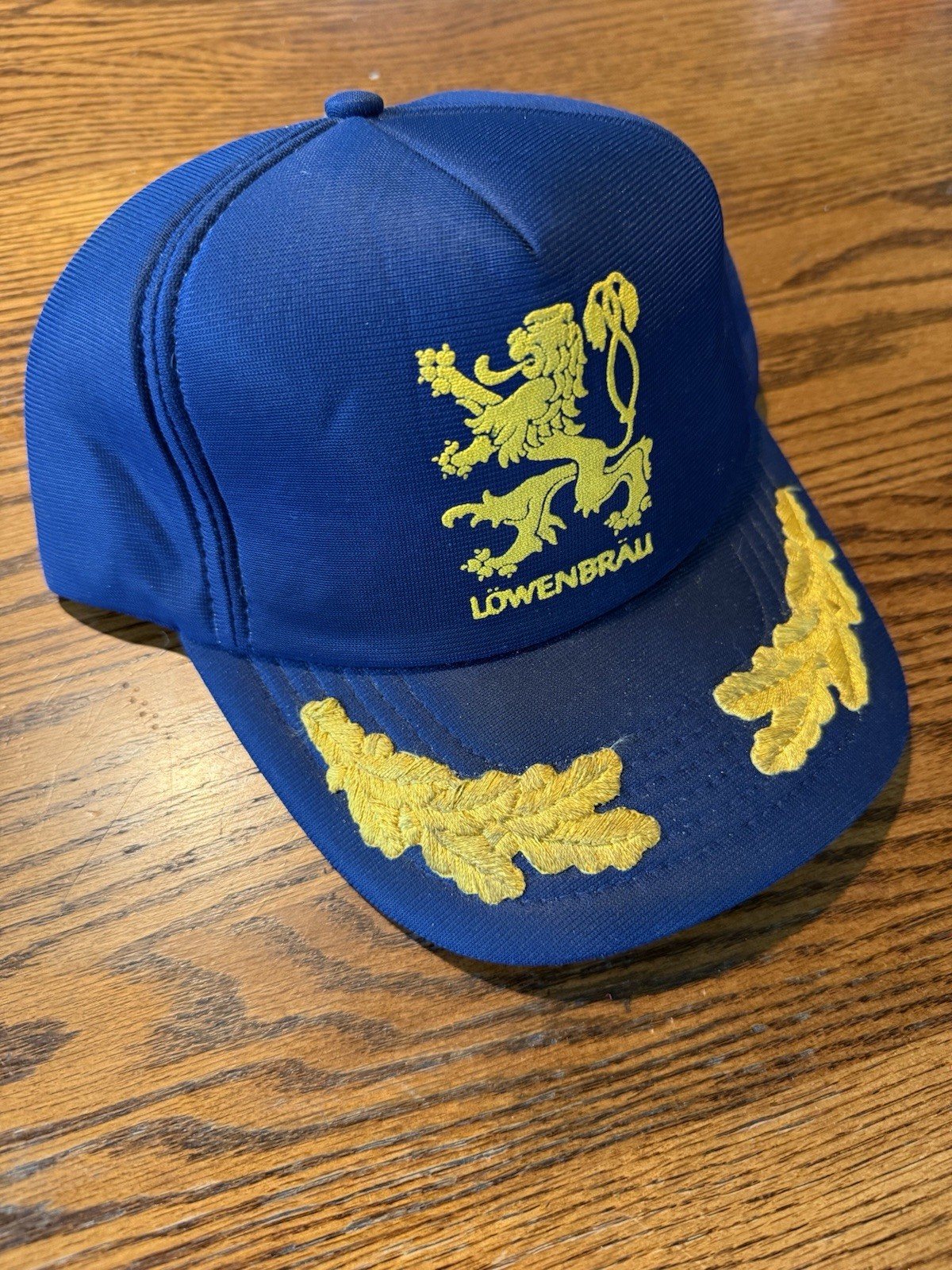 New Vintage 80’s Classic Lowenbrau Beer Blue SnapBack Trucker Hat Nice Collector