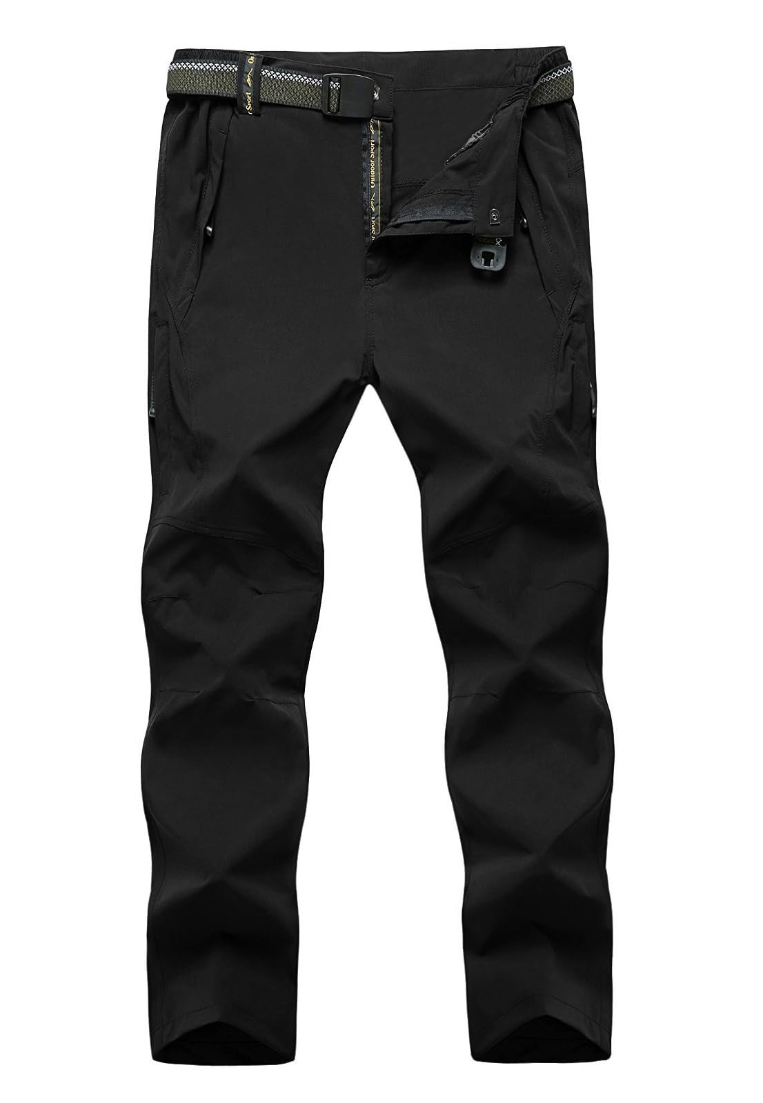TBMPOY Men’s Hiking Pants: 5 Zips, Belt, Quick-Dry – Adventure-Ready!