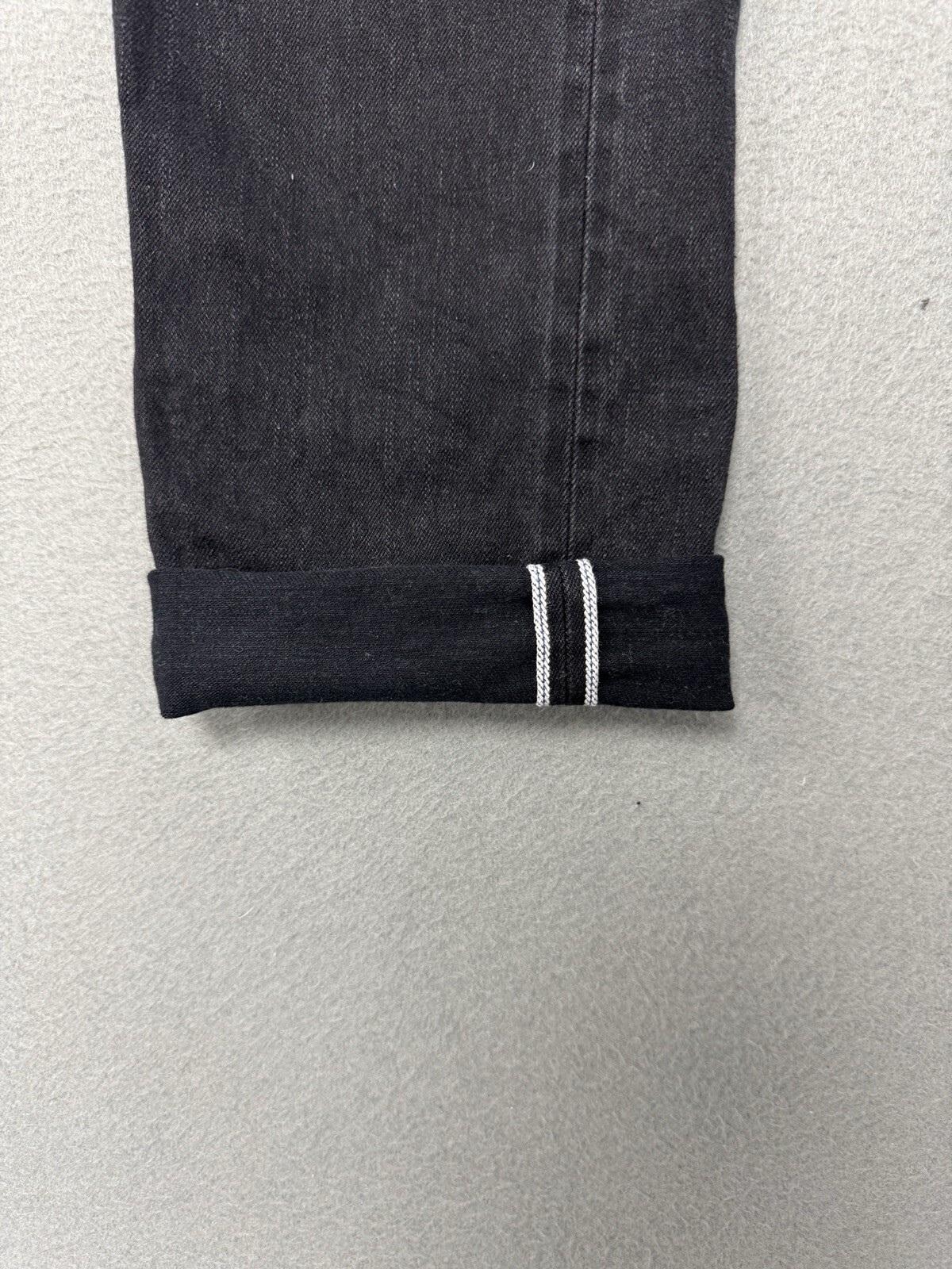 The Unbranded Brand Jeans Selvedge Jeans 32×32 Mens Black Slim Fit Stretch UB444