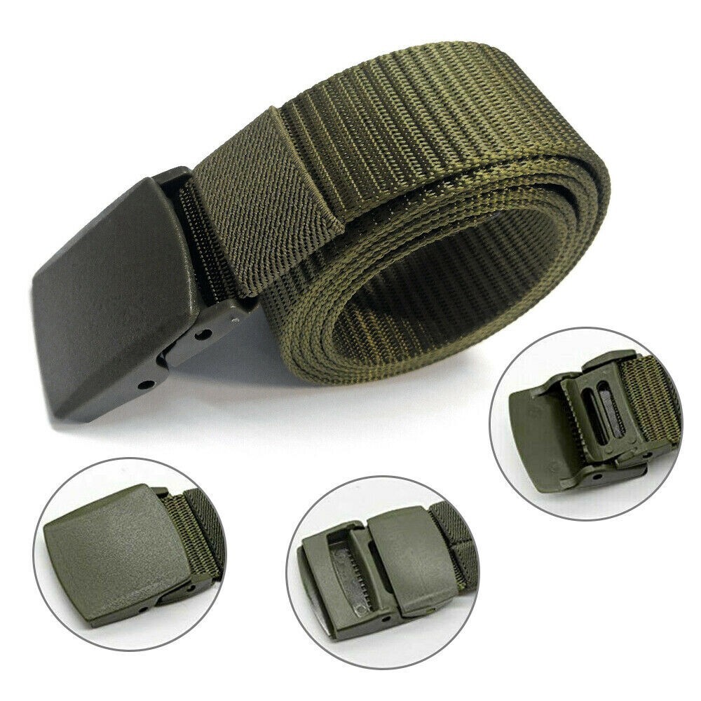 Men’s Casual Military Tactical Belt Army Security Adjustable Quick Release Belt