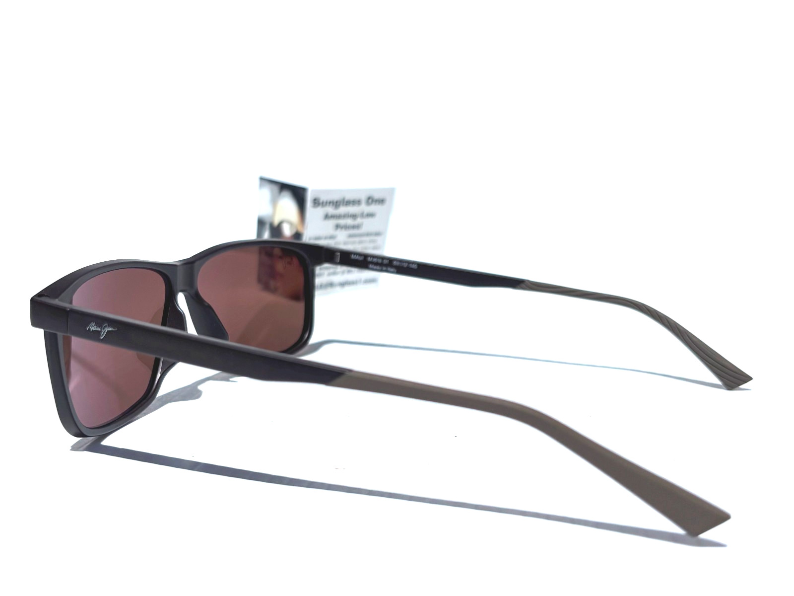 NEW Maui Jim PULAMA Matte Brown POLARIZED ST Bronze GLASS Sunglass H618-01